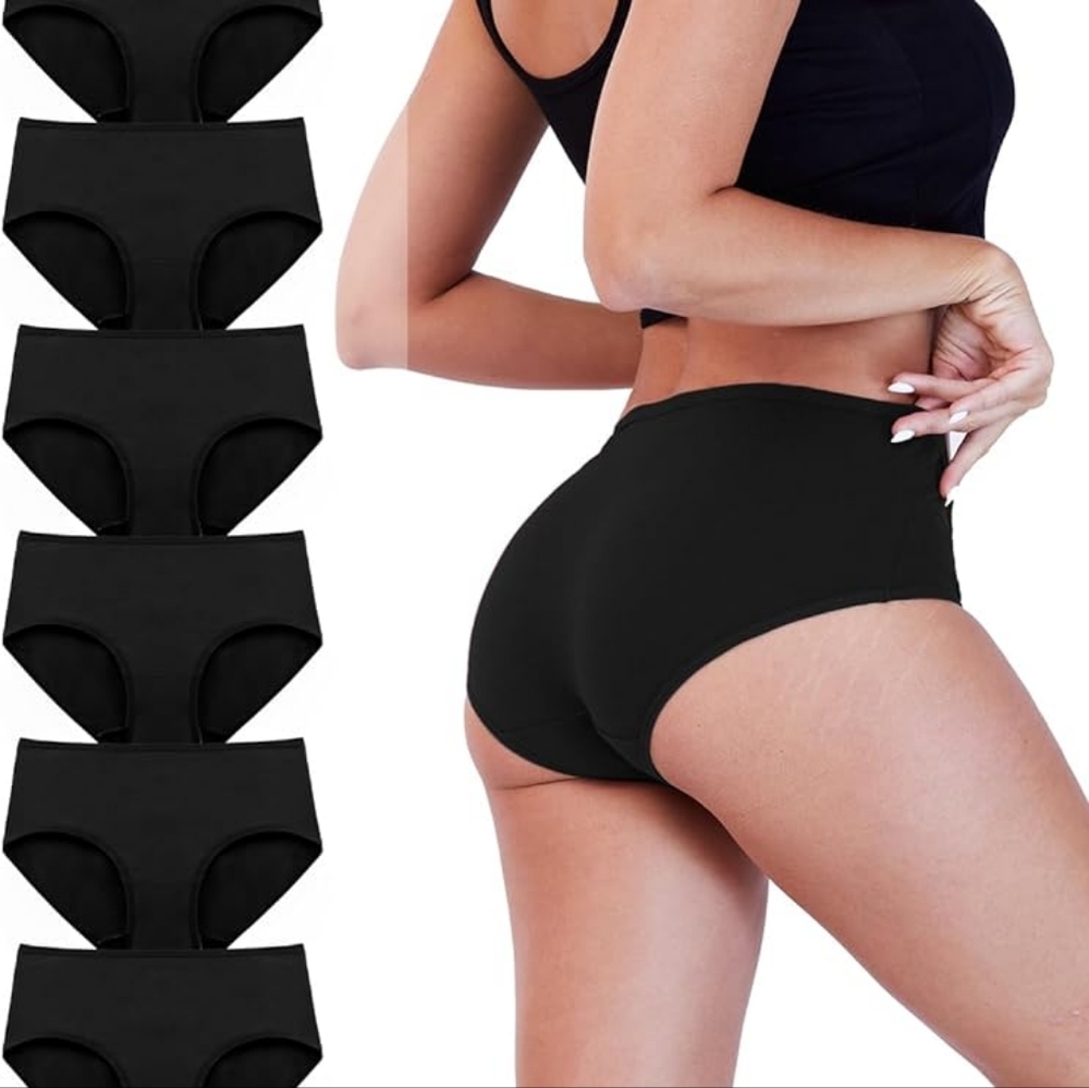 NEW 3 PCS SIZE LARGE TICHOO BLACK PERIOD UNDERWEAR